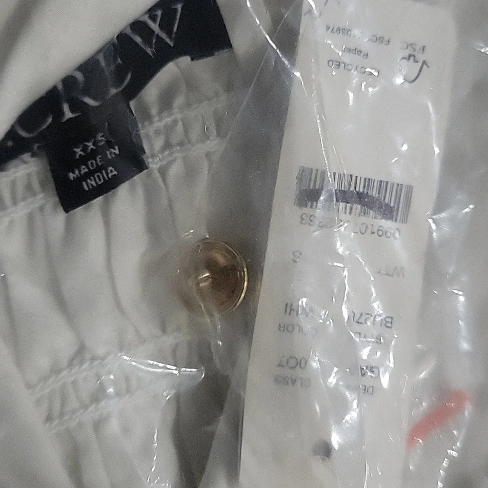 J Crew Smocked button-up shirt in cotton-blend voile NWT BU278